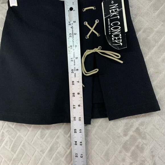 Next Concept Girls 5 Skort Black Short Mini Vintage Y2K Stretch Pull On - Picture 11 of 16